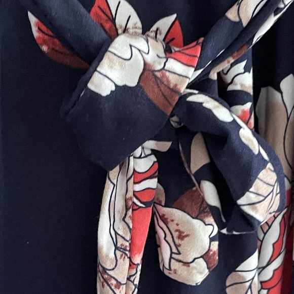 Multi-Coloured Majora Women's Long Sleeve Faux-Wrap Mini Dress - Picture 10 of 12